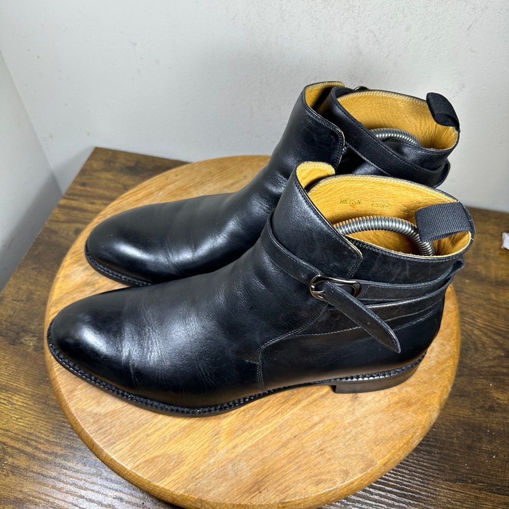 Beckett Simonon Douglas Jodhpur Boots Black Leather Mens 9.5 Blake Stitch